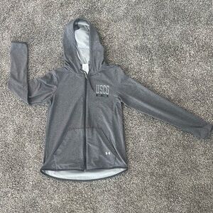 Under Armour Gray United States Coast Guard Hoodie Small